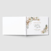 Groen & Goud Boheemse Boho Bruiloft Gastenboek (Volledig)