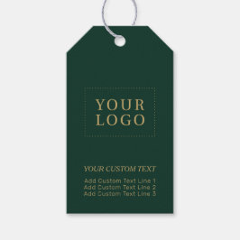 Groen & Goud Branded Business Logo-pakket Cadeaulabel
