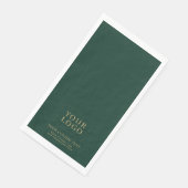 Groen & Goud Custom Business Logo Promotie Servet (Hoek)
