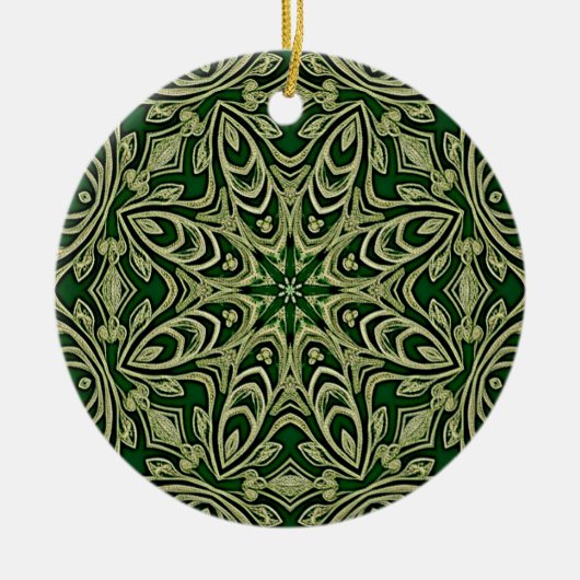 Groen Goud Decoratief Ornament (Voorkant)