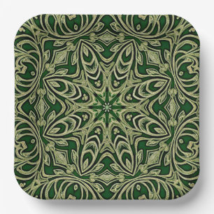 Groen Goud Decoratief Papier Bord
