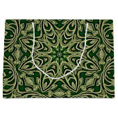 Groen Goud Decoratieve Gift Bag Groot Cadeauzakje (Voorkant)