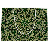Groen Goud Decoratieve Gift Bag Groot Cadeauzakje (Achterkant)