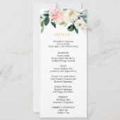 Groen Goud Elegant Bloemendiner Menu Kaart (Voorkant)