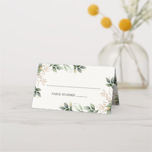 Groen Goud Elegante Waterverf Boho Leaf Bruiloft