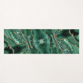 Groen Goud Emerald Custom Jouw naam Yoga Mat (Voorkant (horizontaal))