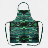 Groen Goud Emerald Custom Name Schort (Voorkant)