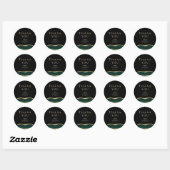 Groen, goud en glitter agaat edelsteen ronde sticker (Vel)