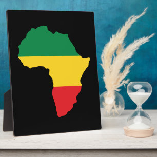 Groen, goud en rood Afrika vlag Fotoplaat