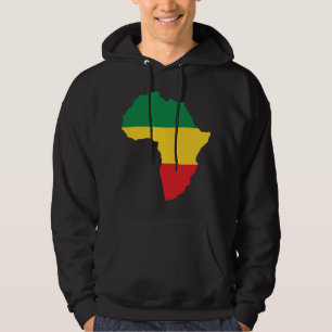 Groen, goud en rood Afrika vlag Hoodie