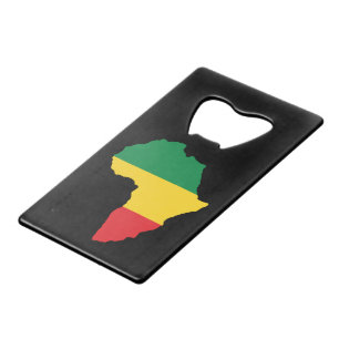 Groen, goud en rood Afrika vlag Kredietkaart Flessenopener