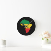 Groen, goud en rood Afrika vlag Ronde Klok (Huis)