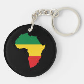 Groen, goud en rood Afrika vlag Sleutelhanger (Achterkant)