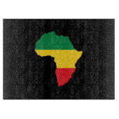 Groen, goud en rood Afrika vlag Snijplank (Voorkant)