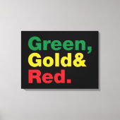 Groen, goud en rood. canvas afdruk (Voorkant)