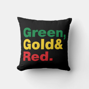 Groen, goud en rood. kussen