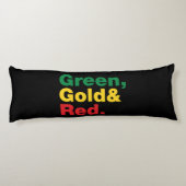 Groen, goud en rood. lichaamskussen (Achterkant)