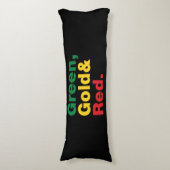 Groen, goud en rood. lichaamskussen (Voorkant Verticaal)