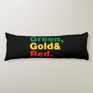 Groen, goud en rood. lichaamskussen