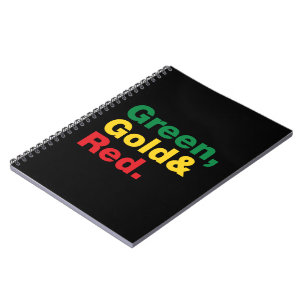 Groen, goud en rood. notitieboek