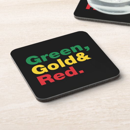 Groen, goud en rood. onderzetter (Linkerzijde)
