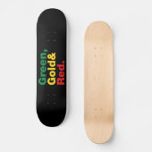Groen, goud en rood. skateboard (Voorkant)