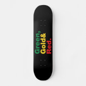 Groen, goud en rood. skateboard (Voorkant)