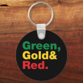 Groen, goud en rood. sleutelhanger (Voorkant)