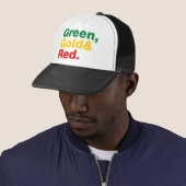 Groen, goud en rood. trucker pet (In situ)