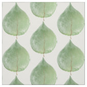 Groen Goud Eucalyptus Blad Patroon Stof (Swatch)