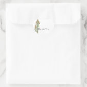 Groen Goud Eucalyptus Glitzy Bruiloft Hart Sticker (Tas)