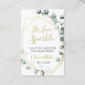 Groen & Goud Eucalyptus Sparkler Label (Voorkant)