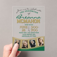 Groen & Goud Foto Afstuderen Filmstrip Frosted