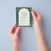 Groen Goud FOTOBRUILOFT Uitnodiging BUDGET Flyer (Hand)