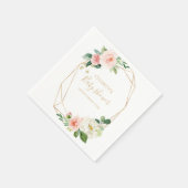 Groen & Goud Geometrisch Elegant Baby shower Servet (Hoek)