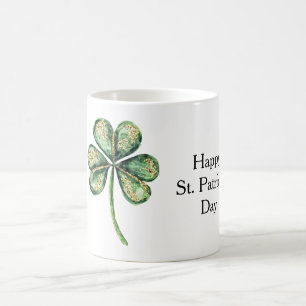 Groen Goud Glans Klaver St. Patrick's Dag Koffiemok