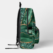 Groen Goud Glitter Marble Custom Name Rugzak (Links)