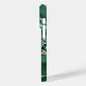 Groen Goud Glitter Marmer Aangepaste Naam iPhone C Case-Mate iPhone Case (Achterkant / Links)