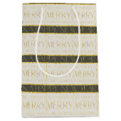 Groen Goud Kerstmispatroon#35 ID1009 Medium Cadeauzakje (Voorkant)