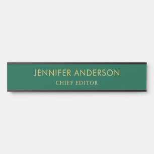 Groen Goud Kleuren Professionele Trendy Modern Pla Deurbordje