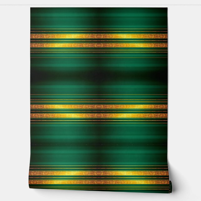 Groen Goud Luxe Linnen Textuur Collectie Behang (Afrollen)