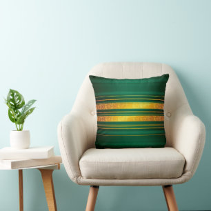 Groen Goud Luxe Linnen Textuur Collectie Kussen
