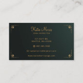 Groen Goud Mandala Elegant Modern Visitekaartje (Achterkant)