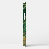 Groen Goud Marmer Glitter Monogram Case-Mate iPhone Case (Achterkant / Rechts)