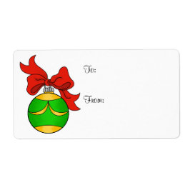 Groen & Goud Ornament - Cadeaulabel - Groot Etiket