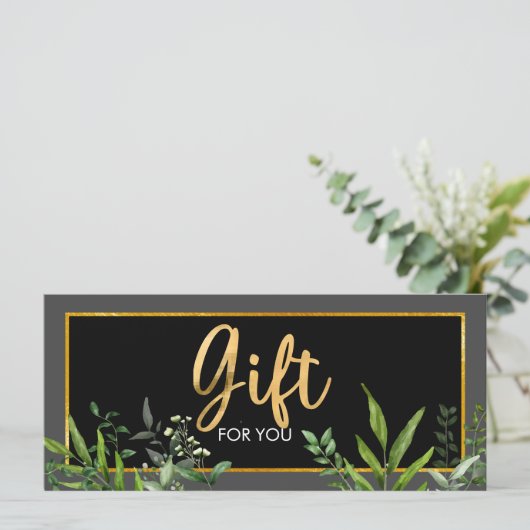 Groen Goud Salon Store Zakelijk Cadeaubon (Staand voorkant)