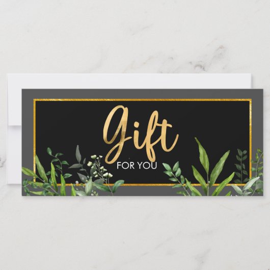 Groen Goud Salon Store Zakelijk Cadeaubon (Voorkant)