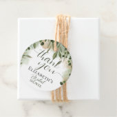 Groen goud script kalligrafie Bedankt Bedankjes Labels (In situ)