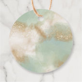 Groen goud script kalligrafie Bedankt Bedankjes Labels (Achterkant)