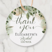 Groen goud script kalligrafie Dank je Bedankjes Labels (Voorkant)